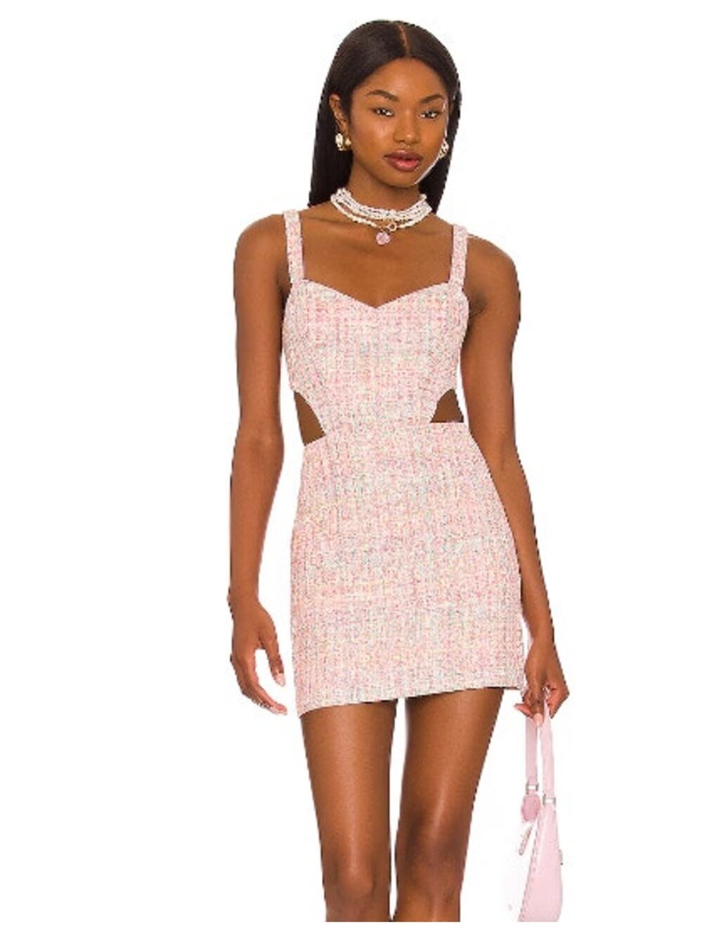 Assignment Revolve Multi Sprikles Maribel Tweed Mini Dress Size L